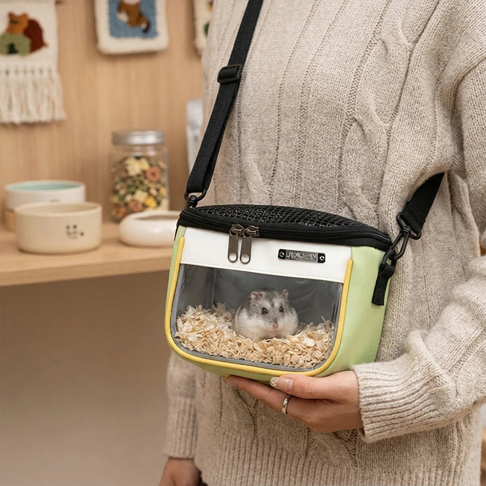 Small Pet Travel Carrier Bag with Breathable Mesh and Clear Window