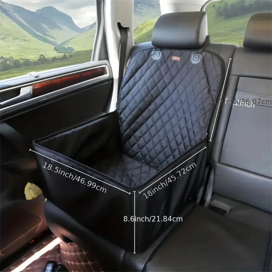 Fabric Quilted Waterproof Anti-Slip Dog Car Seat Cover