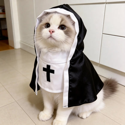 Midnight Black & White Pet Cape