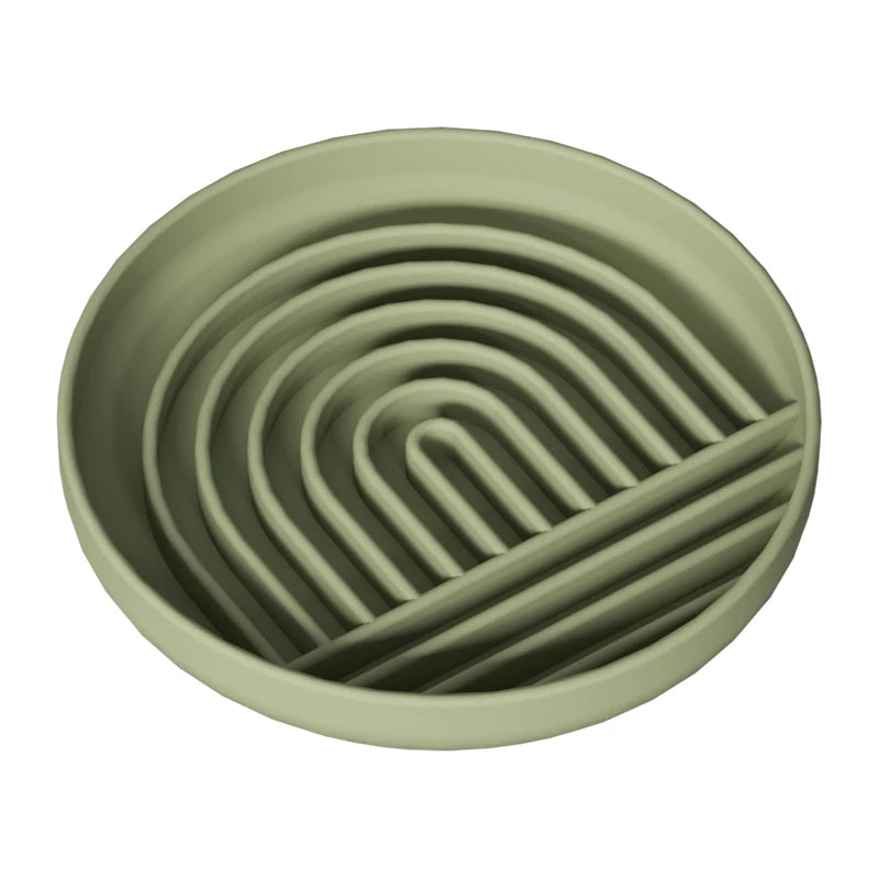 Round Slow Feeder Plate for Dogs & Cats