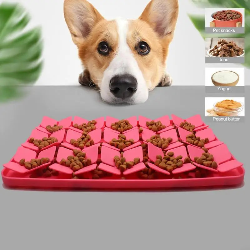 Silicone Dog Lick Mat with Suction Cups Slow Feeder