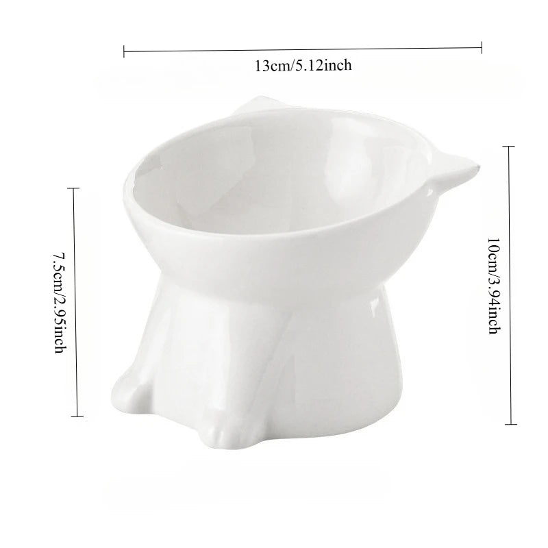Elevated Anti-Slip Cat Slow Feeder Bowl