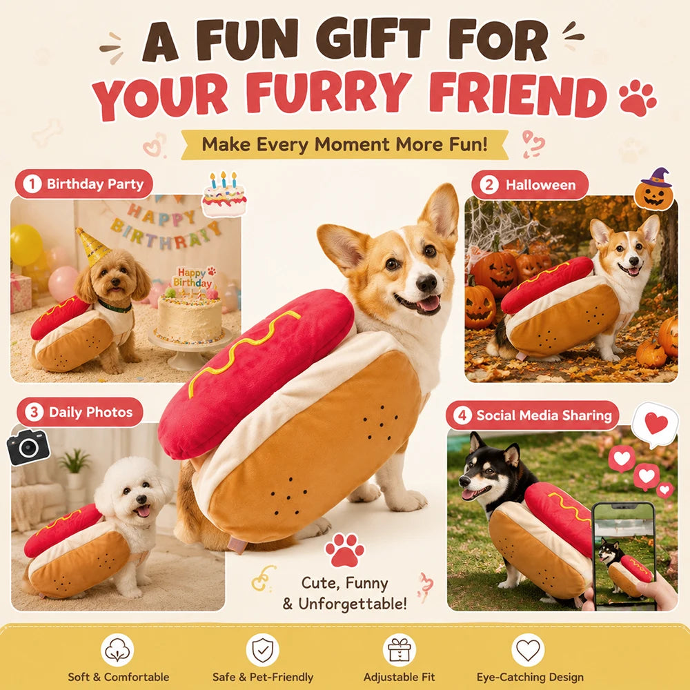 Halloween Hot Dog Pet Costume