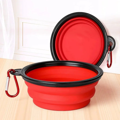 2-in-1 Collapsible Dog Travel Bowl