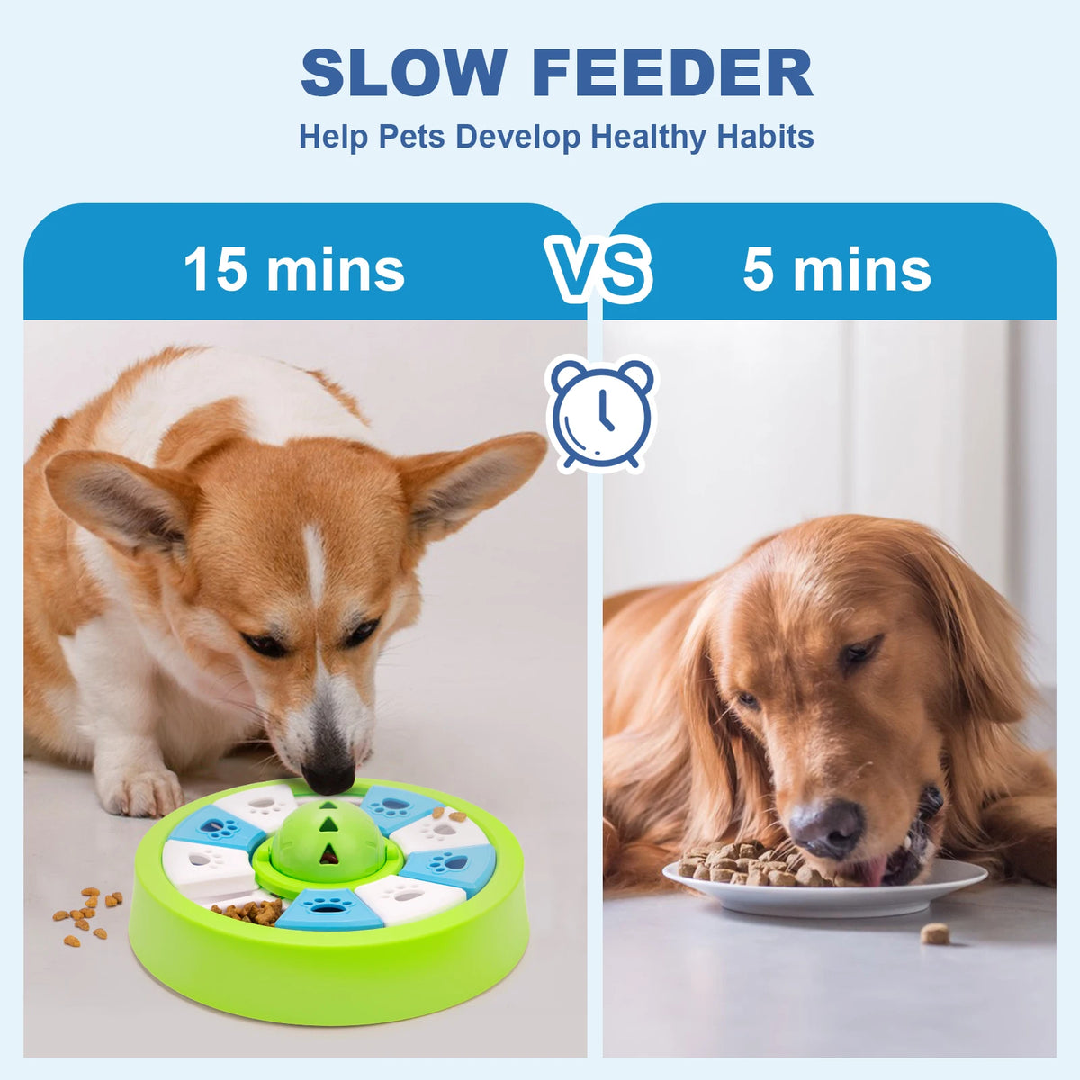 Dog Slow Feeder Bowl and Puzzle Toy Snack Dispenser