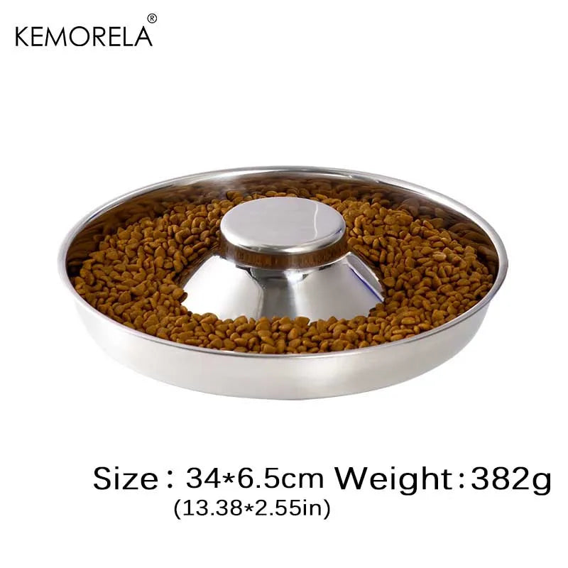 Stainless Steel Dog Slow Feeder Bowl
