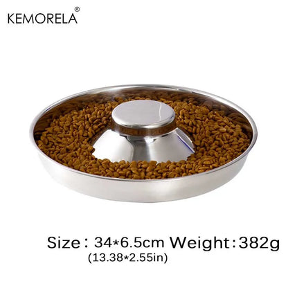 Stainless Steel Dog Slow Feeder Bowl