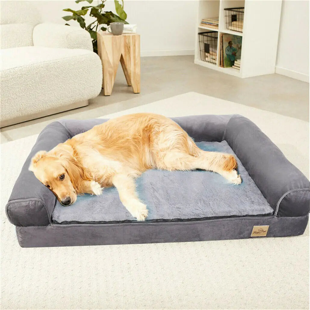 Large Orthopedic Dog Sofa Bed with Waterproof Liner | Washable Cover
