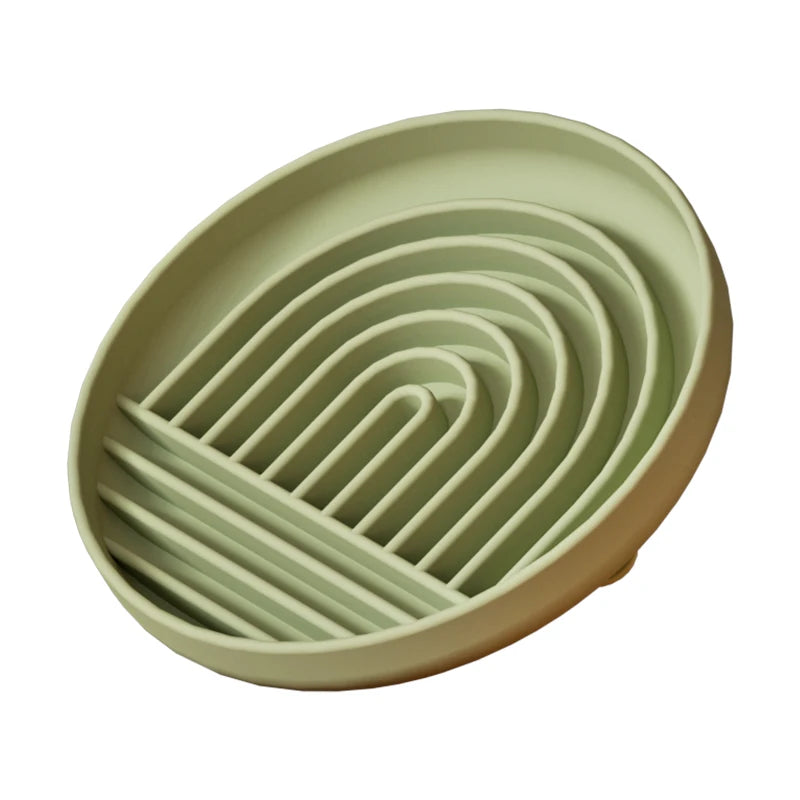 Round Slow Feeder Plate for Dogs & Cats