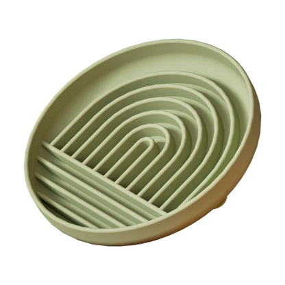 Round Slow Feeder Plate for Dogs & Cats