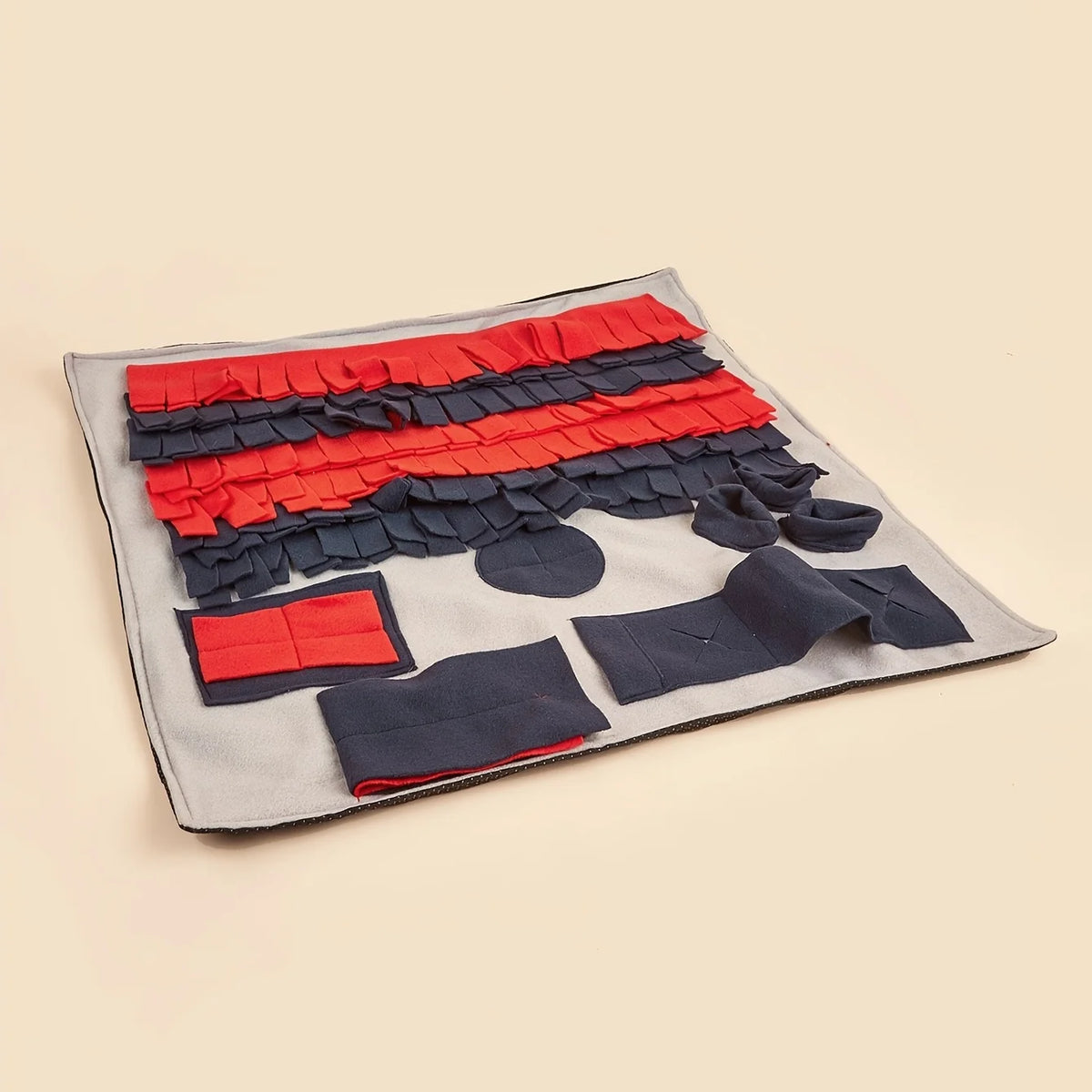 Square Dog Snuffle Mat for Slow Eating and Boredom Reduction