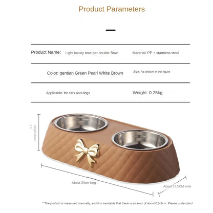 Double Pet Bowl with PP Base and Stainless Steel