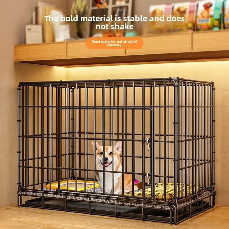 Small Indoor Folding Dog Cage Kennel with Toilet