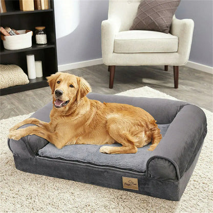 Large Orthopedic Dog Sofa Bed with Waterproof Liner | Washable Cover