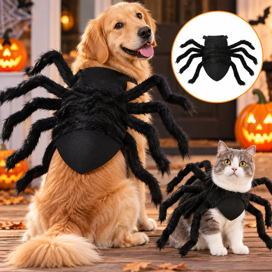 Furry Spider Halloween Costume for Cats & Dogs