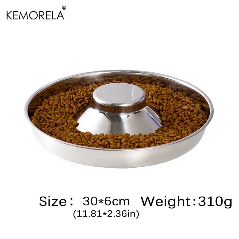 Stainless Steel Dog Slow Feeder Bowl