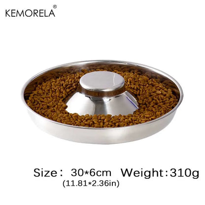 Stainless Steel Dog Slow Feeder Bowl