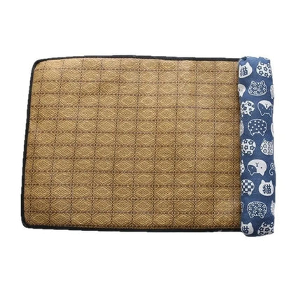 Summer Cooling Mat for Dogs & Cats with Built-In Pillow