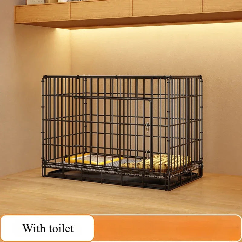 Small Indoor Folding Dog Cage Kennel with Toilet