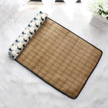 Summer Cooling Mat for Dogs & Cats with Built-In Pillow