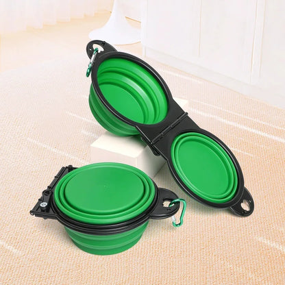 2-in-1 Collapsible Dog Travel Bowl