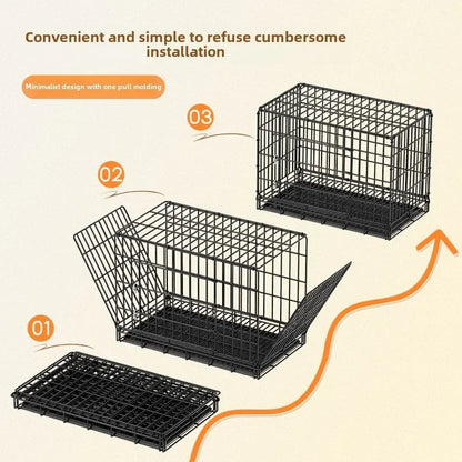 Small Indoor Folding Dog Cage Kennel with Toilet