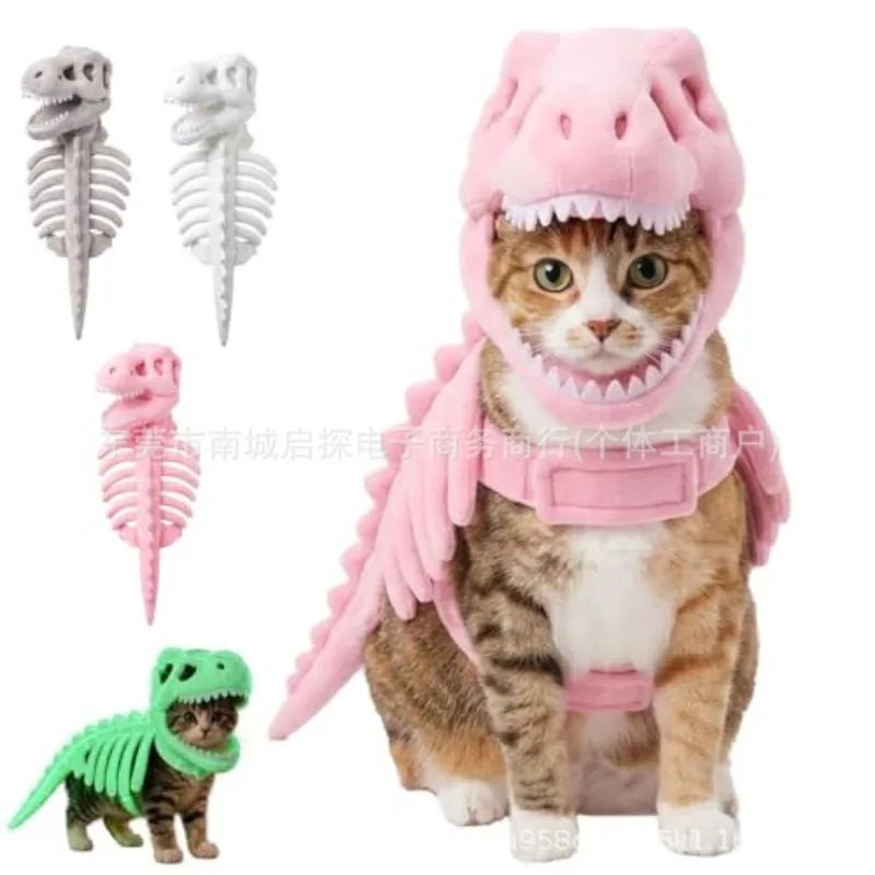 Dinosaur Skeleton Hooded Pet Costume