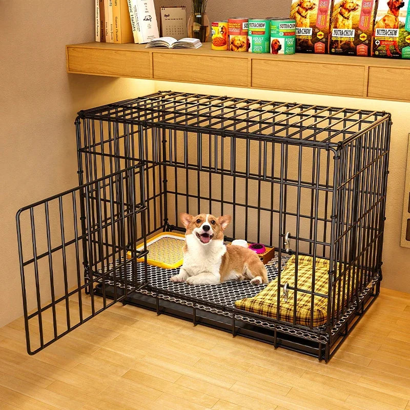 Small Indoor Folding Dog Cage Kennel with Toilet