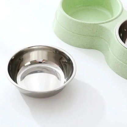 Double Pet Food & Water Bowls