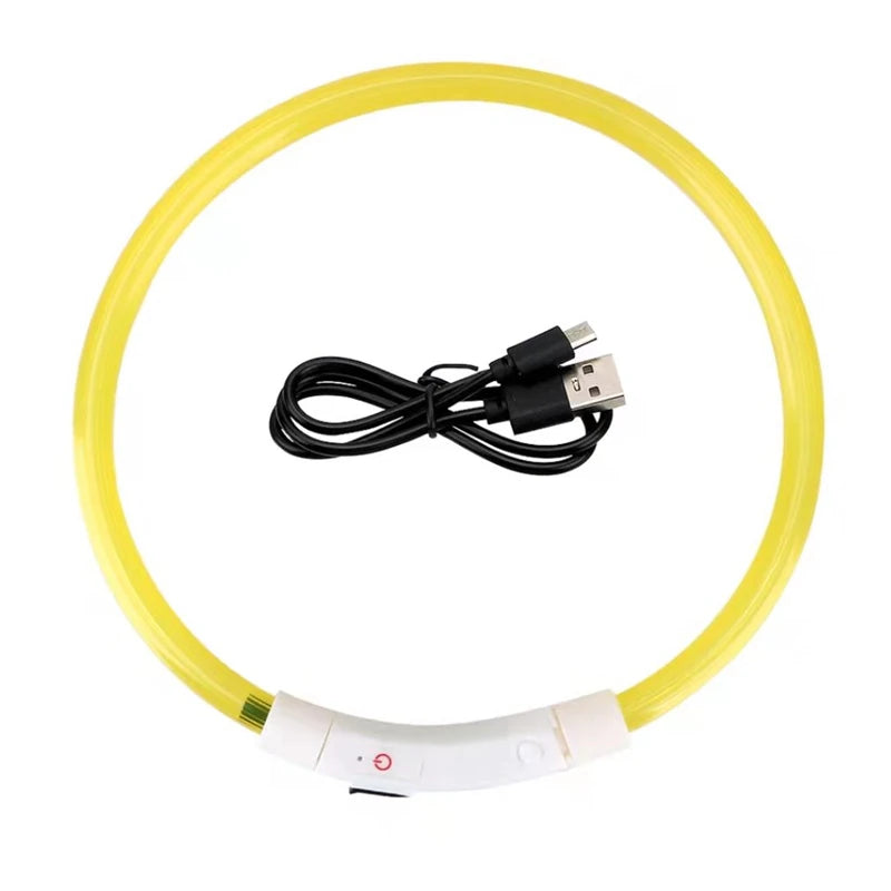 USB Rechargeable LED Dog Collar for Nighttime Visibility